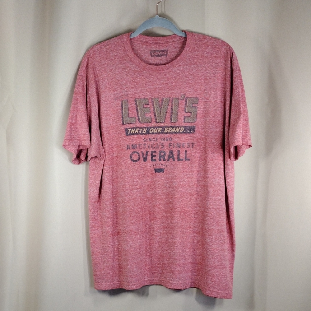 Levi Strauss & Co. Casual Loungewear Comfy Streetwear Red Graphic Men's T-Shirt
